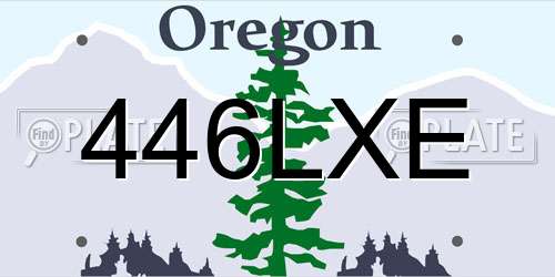 446LXE Oregon License Plate
