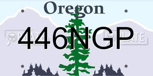 446NGP Oregon License Plate