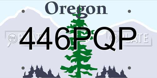 446PQP Oregon License Plate