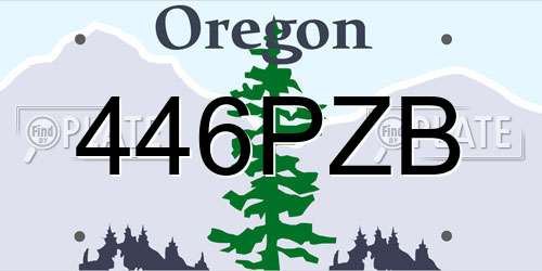 446PZB Oregon License Plate