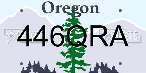 446QRA Oregon License Plate