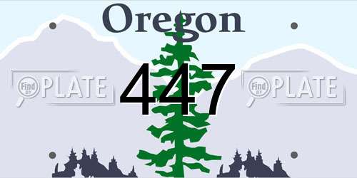 447 Oregon License Plate