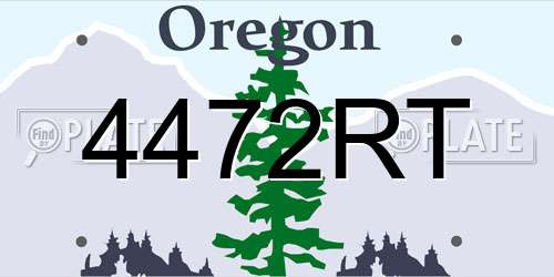 4472RT Oregon License Plate