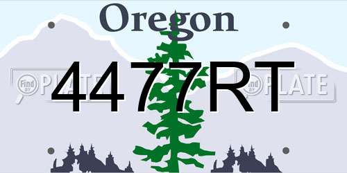 4477RT Oregon License Plate