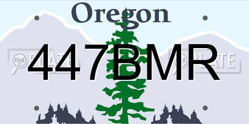 447BMR Oregon License Plate