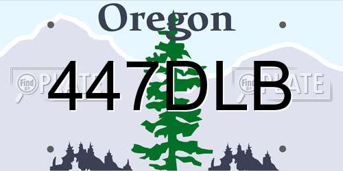 447DLB Oregon License Plate