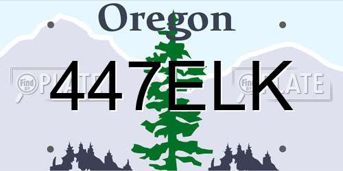 447ELK Oregon License Plate