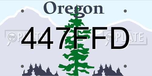 447FFD Oregon License Plate