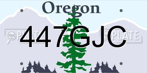 447GJC Oregon License Plate