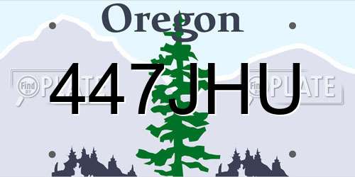 447JHU Oregon License Plate