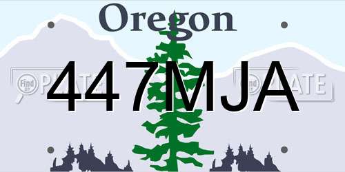 447MJA Oregon License Plate