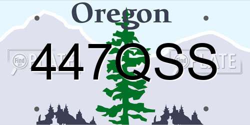 447QSS Oregon License Plate