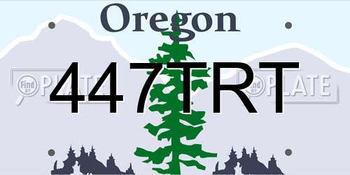447TRT Oregon License Plate