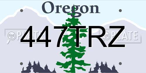 447TRZ Oregon License Plate