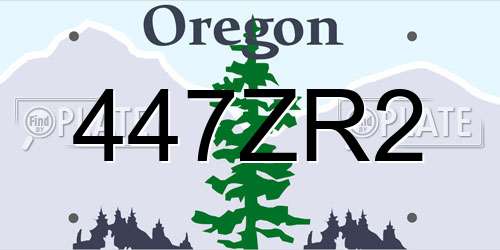 447ZR2 Oregon License Plate