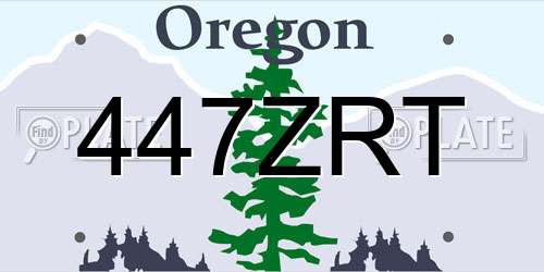 447ZRT Oregon License Plate