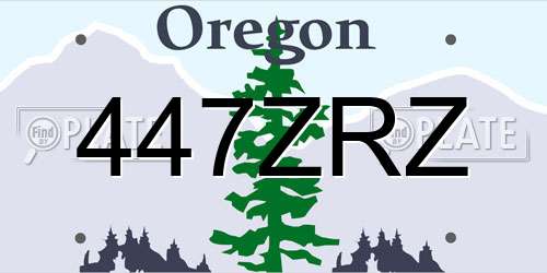 447ZRZ Oregon License Plate