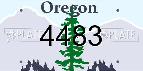 4483 Oregon License Plate