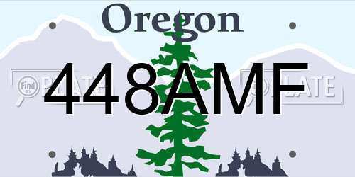 448AMF Oregon License Plate
