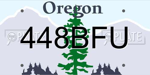 448BFU Oregon License Plate