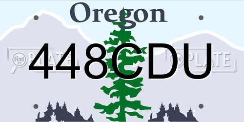 448CDU Oregon License Plate