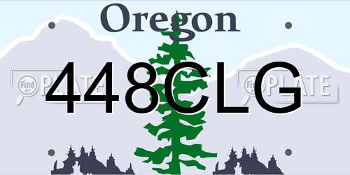 448CLG Oregon License Plate
