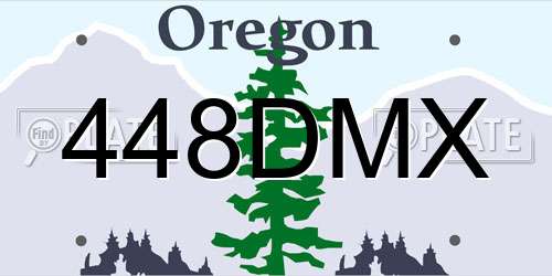 448DMX Oregon License Plate