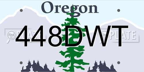 448DWT Oregon License Plate