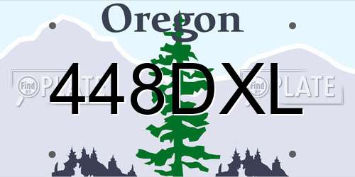 448DXL Oregon License Plate