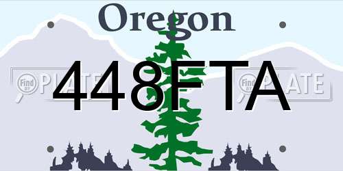 448FTA Oregon License Plate