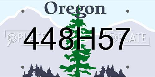 448H57 Oregon License Plate