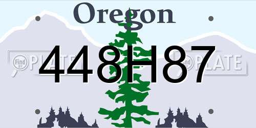 448H87 Oregon License Plate
