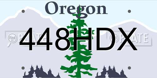 448HDX Oregon License Plate