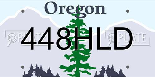 448HLD Oregon License Plate
