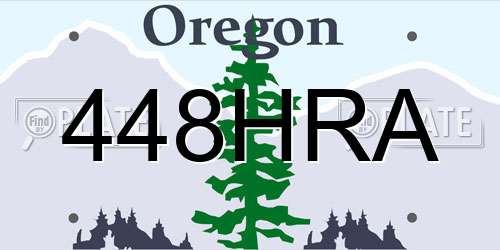 448HRA Oregon License Plate