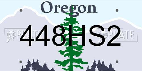 448HS2 Oregon License Plate