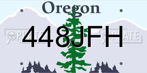 448JFH Oregon License Plate