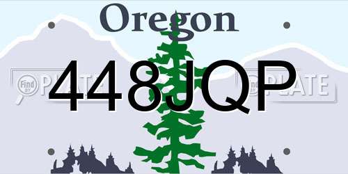 448JQP Oregon License Plate