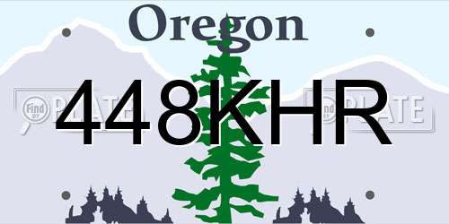 448KHR Oregon License Plate