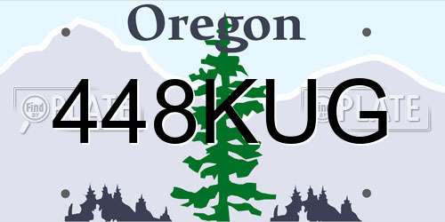 448KUG Oregon License Plate