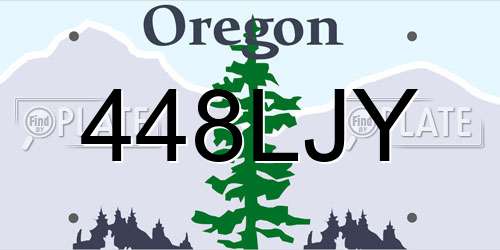 448LJY Oregon License Plate
