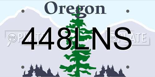 448LNS Oregon License Plate