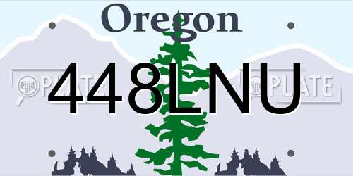 448LNU Oregon License Plate