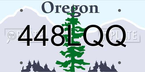 448LQQ Oregon License Plate