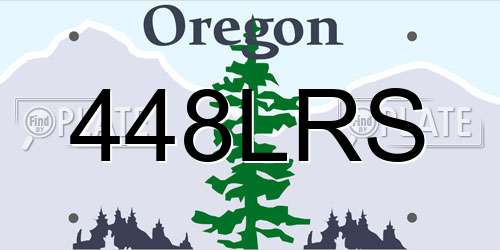448LRS Oregon License Plate