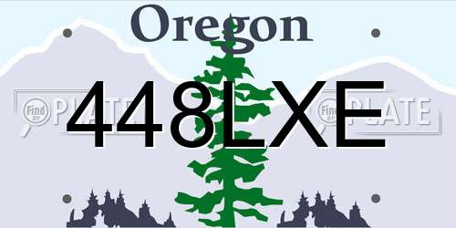 448LXE Oregon License Plate