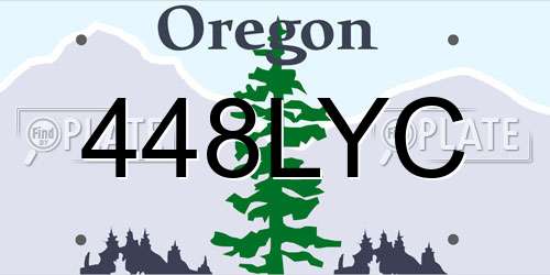 448LYC Oregon License Plate