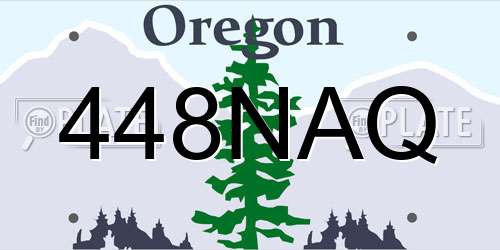 448NAQ Oregon License Plate