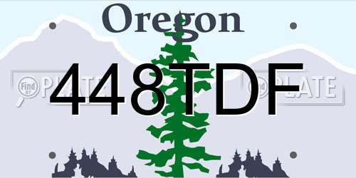 448TDF Oregon License Plate