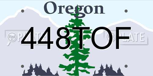 448TOF Oregon License Plate
